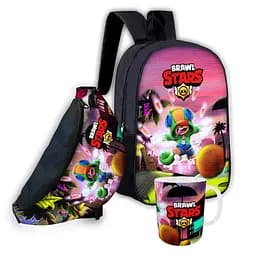 Набір дитячий Бравл Старс рюкзак, сумка-бананка, кружка (00704)