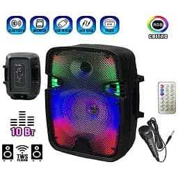 Портативна акустична система XPRO OTY-809 з Bluetooth RGB чорна (MER-15707_1473) - мініатюра 3