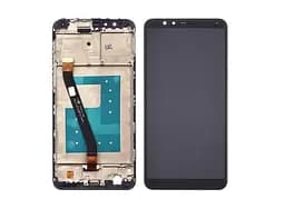 Дисплей для Huawei Honor 7X с черным тачскрином и корпусной рамкой
