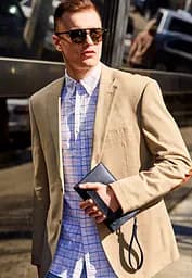 Кожаный мужской клатч-барсетка 3.0 синий Crazy Horse