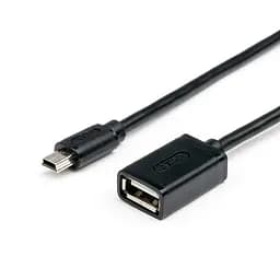 Кабель USB 2.0 AF - miniUSB (5P), 0.8 м, чорний, Atcom (12821)