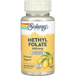 Метілфолат Solaray Methyl Folate 800 мгк 60 льодяників