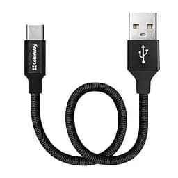 Кабель USB AM-Type-C, 1 м, черный, ColorWay, 2.4A (CW-CBUC045-BK)