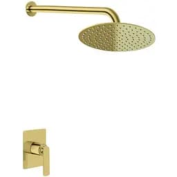 Душова система Kohlman Experience 30 brushed gold + BOX прихованого монтажу KPL-QW220EGDBR30, Золотий