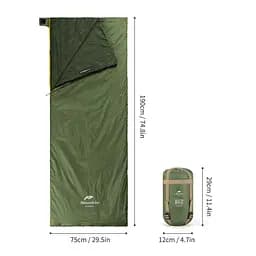 Спальник Naturehike LW180 Mini NH21MSD04, правий, темно-зелений - мініатюра 3