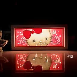 Світильник нічник 3D Хелло Кітті Кітті Уайт Hello Kitty Kitty White 20 см NL3D HL KW