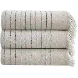 Рушник з льону Lotus Home Line border 50x90 см чорний (svt2000022335256)