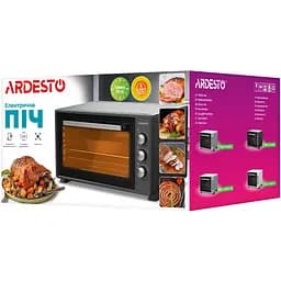 Електропіч Ardesto 1300 Вт, 40 л, прихов.ниж.тен, таймер, підсвічув., конвекція, чорний - мініатюра 10