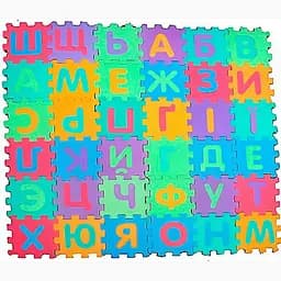 Напольный пазл-коврик Алфавит 36 элементов М 0379 