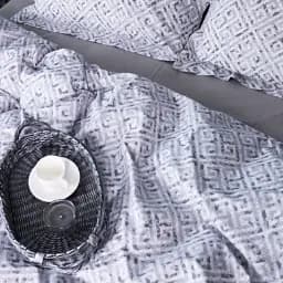 Простирадло на гумці MirSon Поплін 00-6 Geometry Grey 60х120 см сіре (2200009705793) - мініатюра 3
