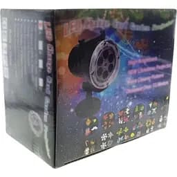 Вуличний лазерний проєктор XPRO Garden Projector Card № ZP1 (24) для Різдва, Нового року, Хелловіну з 12 різними слайдами для свят з пультом чорний (GR-67_438) - мініатюра 6