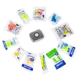 Пробний набір пінних берушів Multibrand, повний з 11 пар з футляром (868-02)