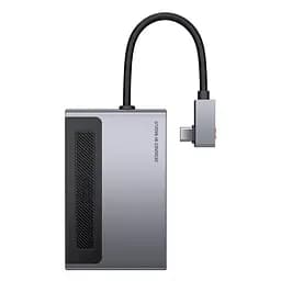 Адаптер USB Хаб Baseus Magic Multifunctional Type-C HUB with Retractable Clip Standard Edition CAHUB-DA0G