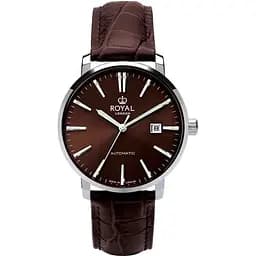 Мужские водонепроницаемые наручные часы Royal London 41405-04 механические с автоподзаводом и кожаным ремешком