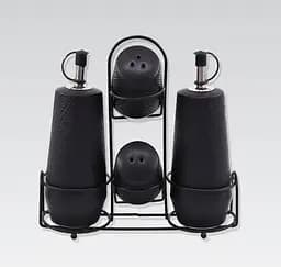 Керамічний набір для спецій та пляшечки для олії Maestro MR-20002-04S настільний набір баночок Чорний