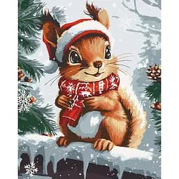 Картина по номерам "Зимова білка" 11581-AC 40 x 50