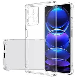 TPU чохол Getman Ease logo посилені кути Full Camera для Xiaomi Redmi Note 12 Pro+ 5G Безбарвний прозорий