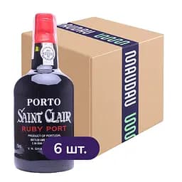 Упаковка портвейну Saint Clair Porto Ruby DO 19% 4.5 л (0.75 л х 6 шт.)
