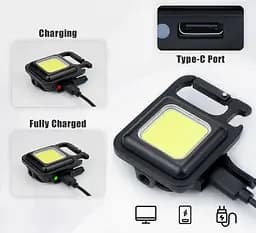 Ліхтарик брелок світлодіодний Primo Led Cob c карабіном та магнітом - мініатюра 2