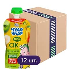 Упаковка сока Чудо-чадо Яблочно-грушевый с мякотью 1.56 л (130 мл х 12 шт.)