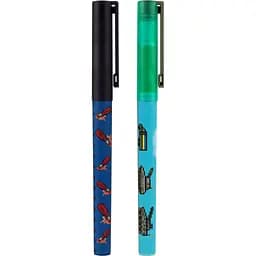 Набор шариковых ручек Yes 8bit UA Fire синие чернила упаковка 24 шт. (412116)