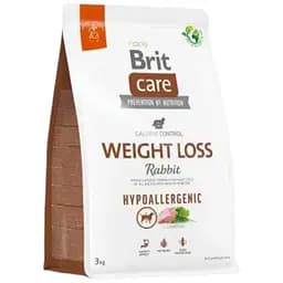 Сухой корм Brit Care Dog Hypoallergenic Weight Loss для собак с лишним весом, гипоаллергенный с кроликом, 3 кг