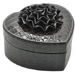 Скринька для біжутерії сердечко чорна 17.5х18.5х11 см