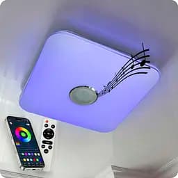 Люстра світлодіодна 517 Dlight RGB з пультом і колонкою 80Вт Білий (02149) - мініатюра 2