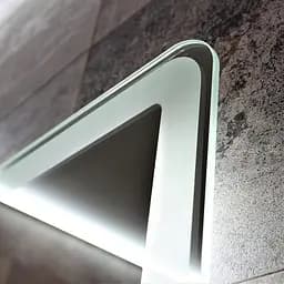 Дзеркало Dusel DE-M3051 75x120 см з годинником, Білий - мініатюра 6