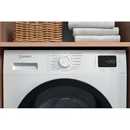 Пральна машина Indesit фронтальна, 7кг, 1200, A+++, 49.6см, дисплей, пара, інвертор, люк чорний, білий - мініатюра 5