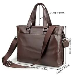 Чоловіча шкіряна сумка Vintage 35,5х28х7,5 см sum0012429 - мініатюра 3