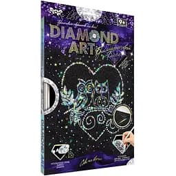 Комплект креативної творчості Danko Toys Diamond Art DAR-01 Сови на гілці