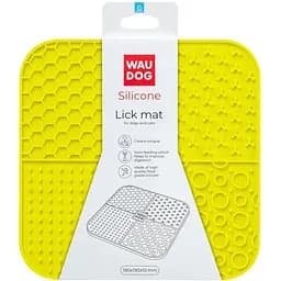 Килимок для злизування Waudog Silicone 190х190х10 мм жовтий