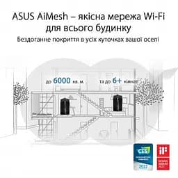 Wi-Fi Mesh система Asus ZenWiFi Pro ET12 2pk Black (90IG05Z0-MO3A20) - мініатюра 5