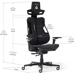 Геймерське крісло Mealux Cyberlux V10 Fabric Black (GM-V10 FB) - мініатюра 2