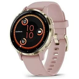 Смарт-годинник Garmin Venu 3S Soft Gold S. Steel Bezel w. Dust Rose Case and S. Band (010-02785-03)