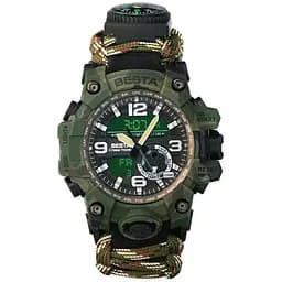 Наручний годинник чоловічий з компасом Hemsut Military Темно-зелений (2835)