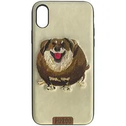 Чохол-накладка PUZOO TPU+TPU with stitchwork craft Ballon Dog iPhone X White