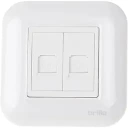 Рамка Brille для сетевой розетки TB-2TF White