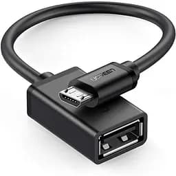 Кабель-адаптер Ugreen US133 MicroUSB Male - USB-A Female + OTG черный (10396)