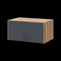 Антресоль Doros Ронди Дуб Артизан/Графит 2 ДСП 82х52х41 (80737812)