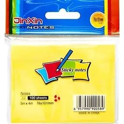 Стикеры для заметок Bambi A4-Y 100 листов 76x101 мм желтые