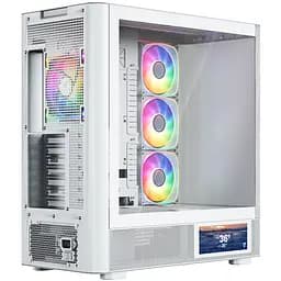 Корпус Modecom VOLCANO AQ400 ARGB MIDI SIDE LCD 6,2”, 4x120 мм fans WHITE без БЖ ATX (MC-A-AQ400-4FA-W) - мініатюра 9