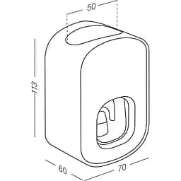 Диспенсер для зубної пасти MVM BP-24 клейкий, білий з сірим (BP-24 WHITE/GRAY) - мініатюра 8