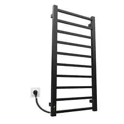 Електрична рушникосушарка Kosser Лофт 1000x500 EL ДЛФ03EL, Чорний матовий, Ліве