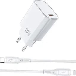 Мережевий зарядний пристрій Monblan Quick Duo Series 20W + Cable USB-C to Lightning White [160760] - мініатюра 2
