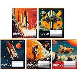 Набір зошитів Kite NASA А5 в лінійку 12 аркушів 25 шт. (NS24-234)