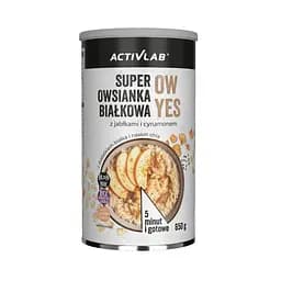 Вівсяні пластівці ActivLab Super Protein Oatmeal OW YES, 650 грам збагачені концентратом сироваткового білка - Яблуко з корицею