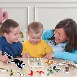 Набір магнітних пазлів Magdum Magnets puzzle for baby Оcean and Sea (ML4031-35 EN) - мініатюра 7
