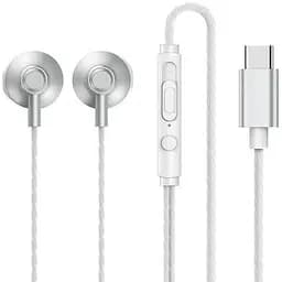 Дротові навушники Remax RM-711a TYPE-C Wired Earphone for Music & Call, 1.2m, silver